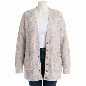 Plus Size 2X Torrid Speckled Chunky Cardigan Sweater Button NWT Multicolor